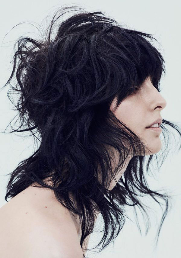 Image of Curly shag with face-framing layers salon shag